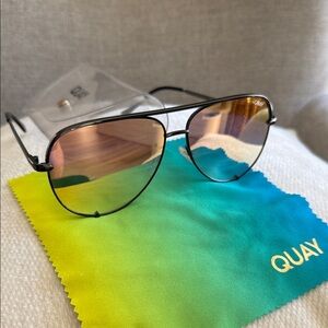 Quay Australia Black and Gold Sunglasses
